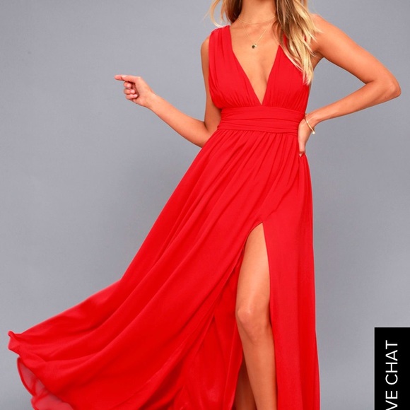 lulus red formal dress
